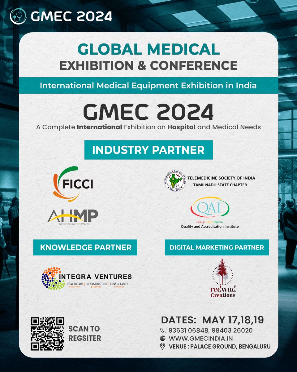 Join us at GMEC 2024 where @drvjshetty, Partner at #IntegraVentures, will share insights on 'Enhancing Care Per Sq. Ft - Smart & Seamless Healthcare in Greenfield, Brownfield & Retrofitting Projects' on Friday, May 17th, 2024 from 12 pm onwards.