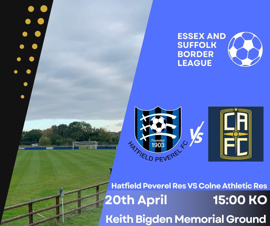 This afternoon the Reserves are in action as they host Colne Athletic Reserves, Clubhouse open for refreshments 💙🖤