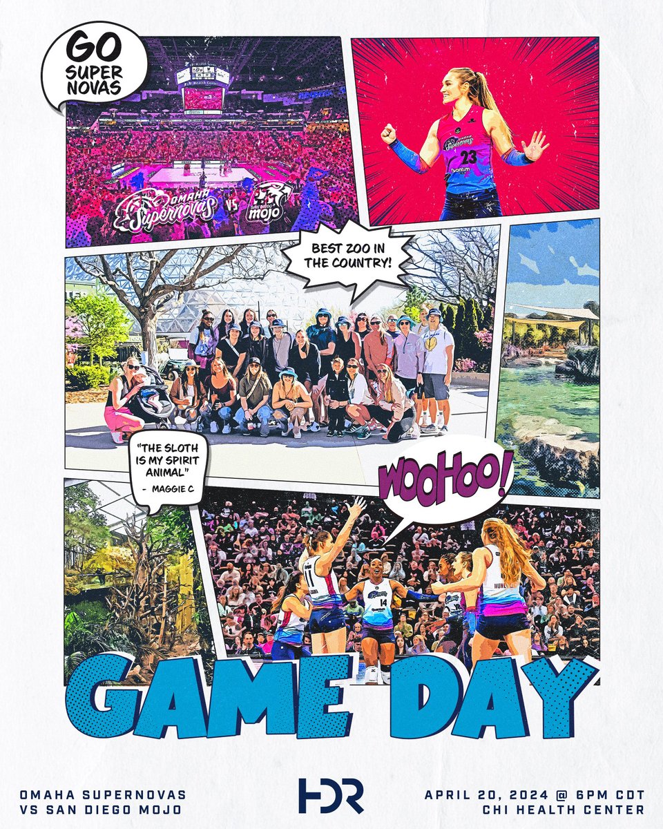 🐒 Time to swing into action! It's Game Day!

🆚 San Diego Mojo
🕕 6pm CDT
📍 CHI Health Center
🎙️ <a href="/937TheTicket/">93.7 The Ticket</a> 
📺 <a href="/NewsChannelNE/">News Channel Nebraska</a> 
💻 <a href="/RealProVB/">Pro Volleyball Federation</a> YouTube Channel

#OmahaSupernovas #Omaha #Volleyball