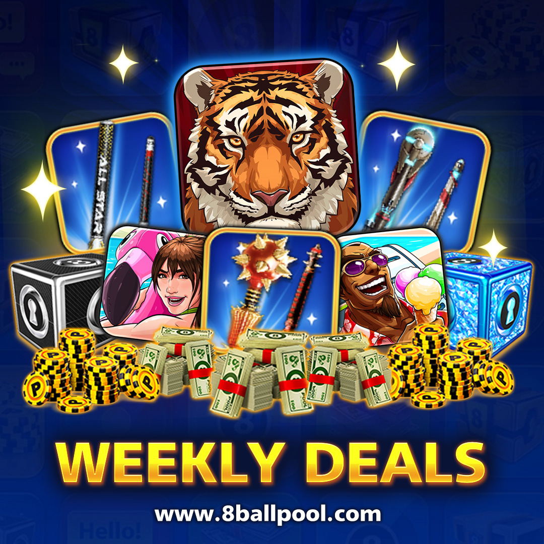 NEW Web Shop #WeeklyDeals! 🎱 ✨ 🎁 Add past #PoolPass Avatars, rare Cues & more to your collection! Go now » mcgam.es/NILfxB 🗓️ Offers end Apr 24, 23:59 UTC #8BallPool