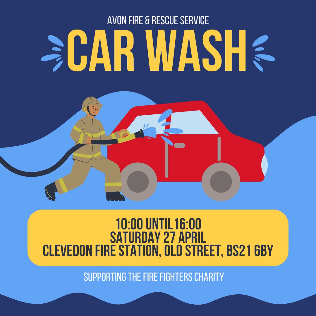 👨‍🚒 This time next week we're hosting a charity car wash at #Clevedon Fire Station! 🧽 Teams will be on hand from 10:00 until 16:00 to get your car sparkling clean for a good cause. 🔗 Find out more and tell us you're coming: buff.ly/4aGvUt5