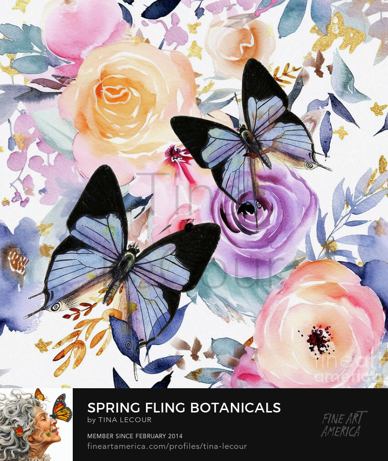 Spring Fling Botanicals...Available Here..tina-lecour.pixels.com/featured/sprin…

#Flowers #floralart #spring #wallartforsale #wallart #color  #butterfly #homedesign #homedecor #interiordecor #interiordesigner #greetingcards  #giftideas #gifts #GIFTNIFTY #mothersdaygiftideas #mothersdaygifts