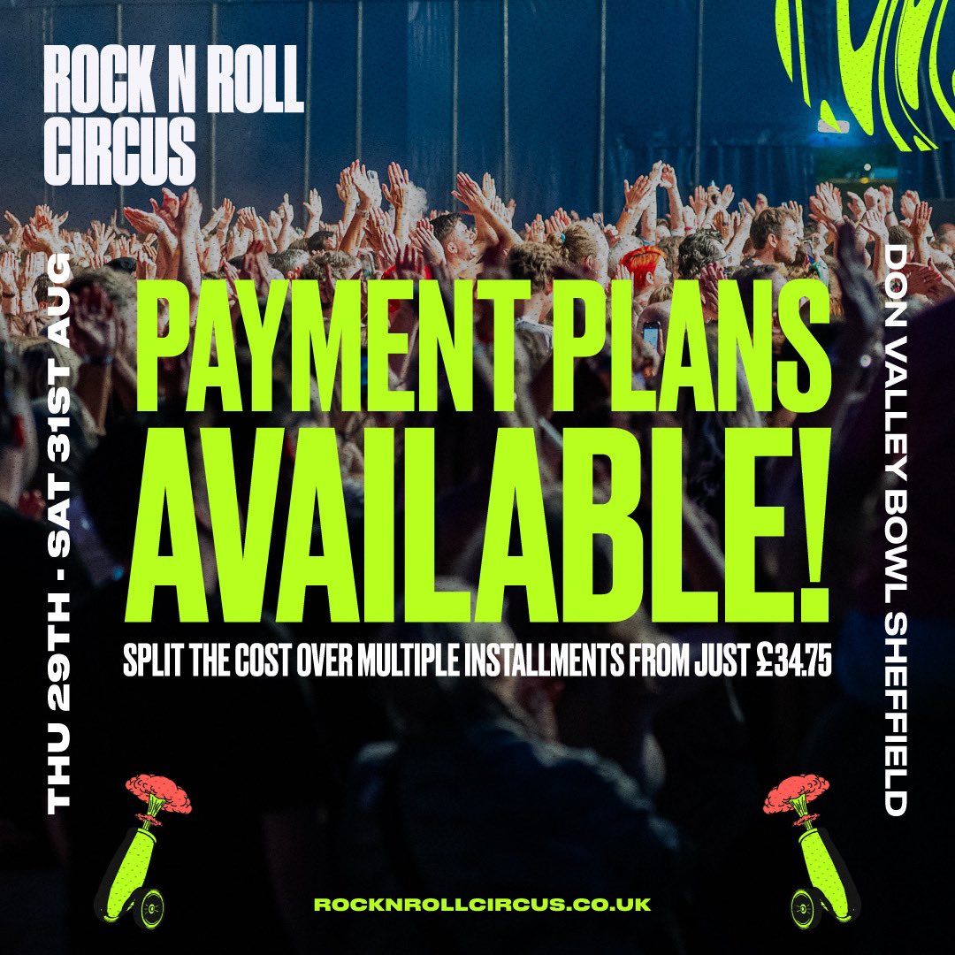 If you start your payment plan now, when the festival comes around is basically free 💁‍♀️ Start yours now 👉 rocknrollcircus.gigantic.com/rock-n-roll-ci…
