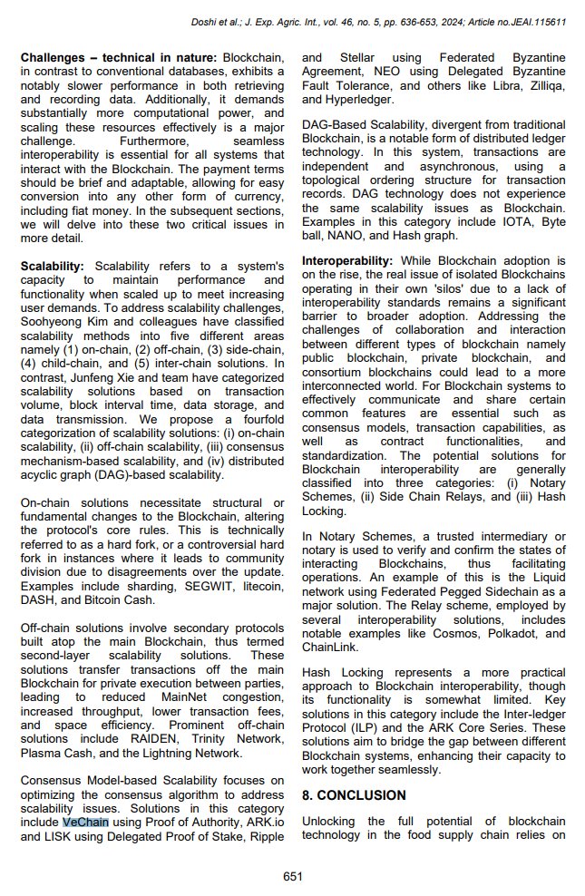 Vechain was highlighted in a recent journal article, 'Role of Blockchain Technology in Enhancing Supplychain Traceability, Transparency and Efficiency' 🔖 Full Pdf 👇 science.sdpublishers.org/id/eprint/2672… #vechain $VET #Blockchain #Tech #SCM #Tech #Technology