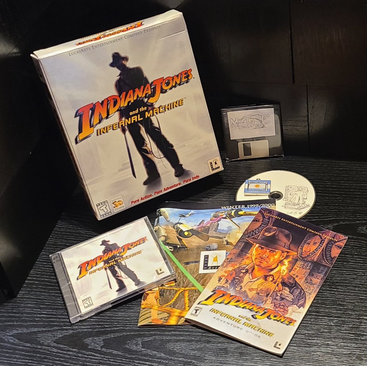 mgc_inventory's tweet image. :videogame: ID_0675
Indiana Jones and the Infernal Machine (1999)
Developer : Lucasarts Entertainment Company LLC
Ver : US - CD - PC

#indianajonesinfernalmachine #infernalmachine #indianajones #lucasarts #lucasartsgames #actiongame #windowsgame #bigbox #retrogames #bigboxgames