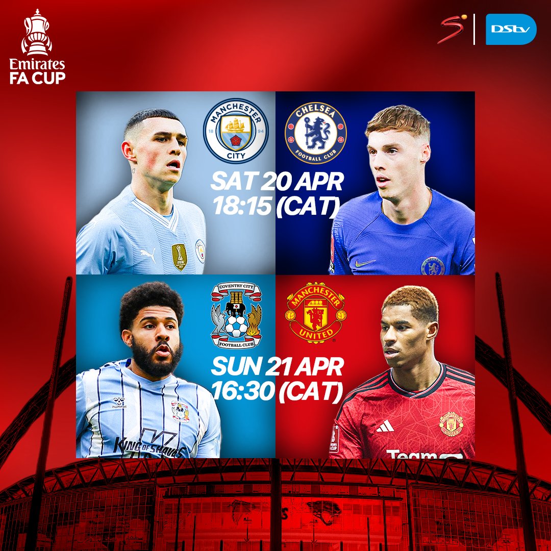 The FA Cup reaches the business end as the action heats up in the semifinals. Who earns a spot in the final? Stay connected to DStv Compact to catch all the #FACup action live on @SuperSportTV PL (Ch. 203). 🏆⚽️