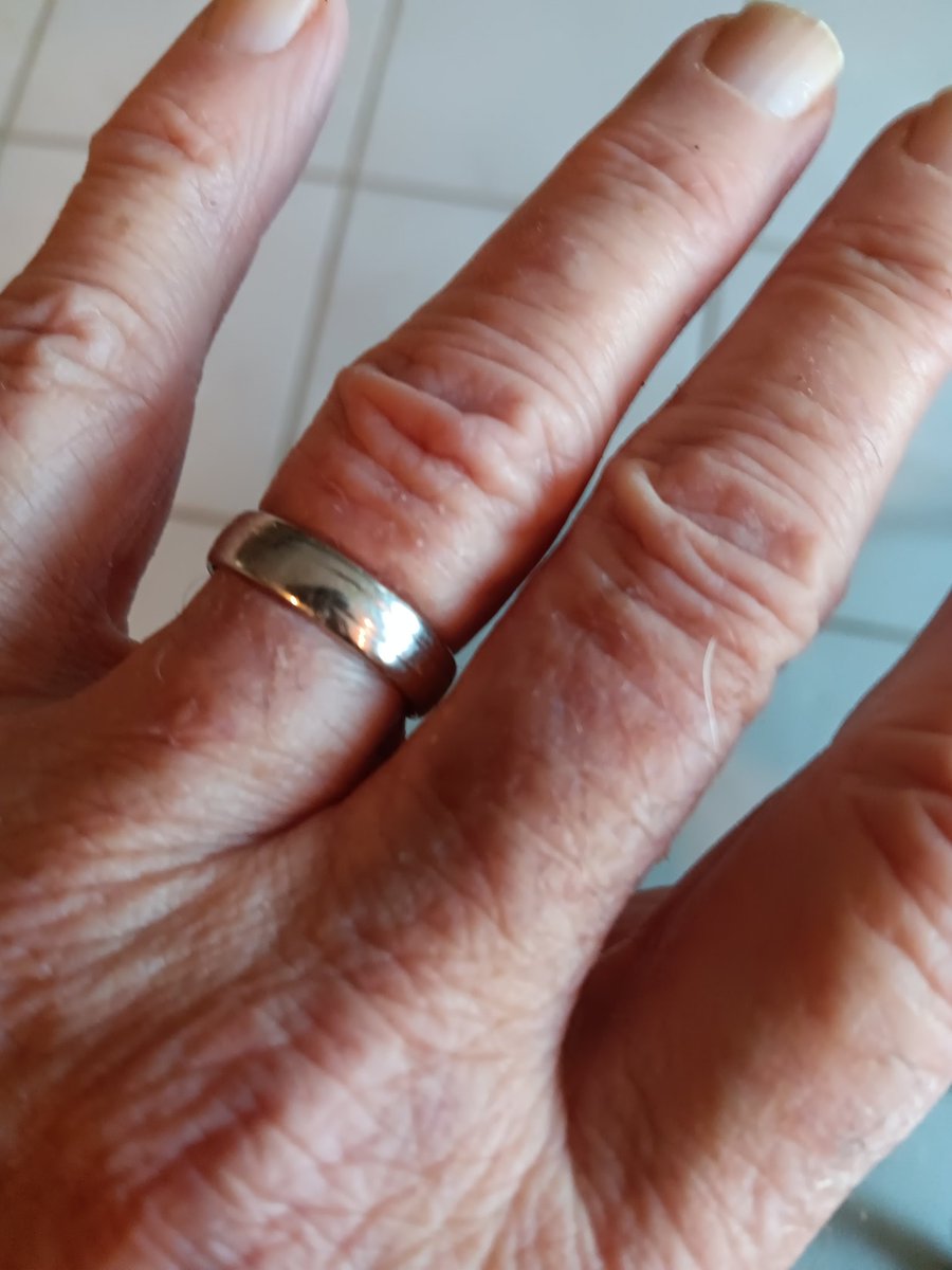 Good morning my friends. This rings been on my hand for 61 years today. I thank God every day. I'm blessed.