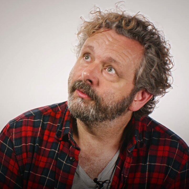 A flannel clad Michael Sheen doing sad puppy eyes…my heart…