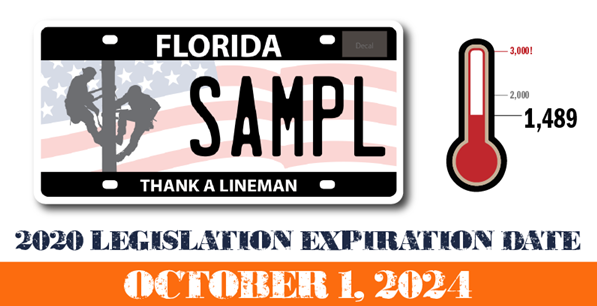 With less than a year left to achieve the pre-sale requirement for the Florida “Thank a Lineman” license plate, an additional 1,500 vouchers must be sold! Visit your local tax collector's office to secure yours today. To learn more, visit bit.ly/3RR6PFe. #FLPublicPower