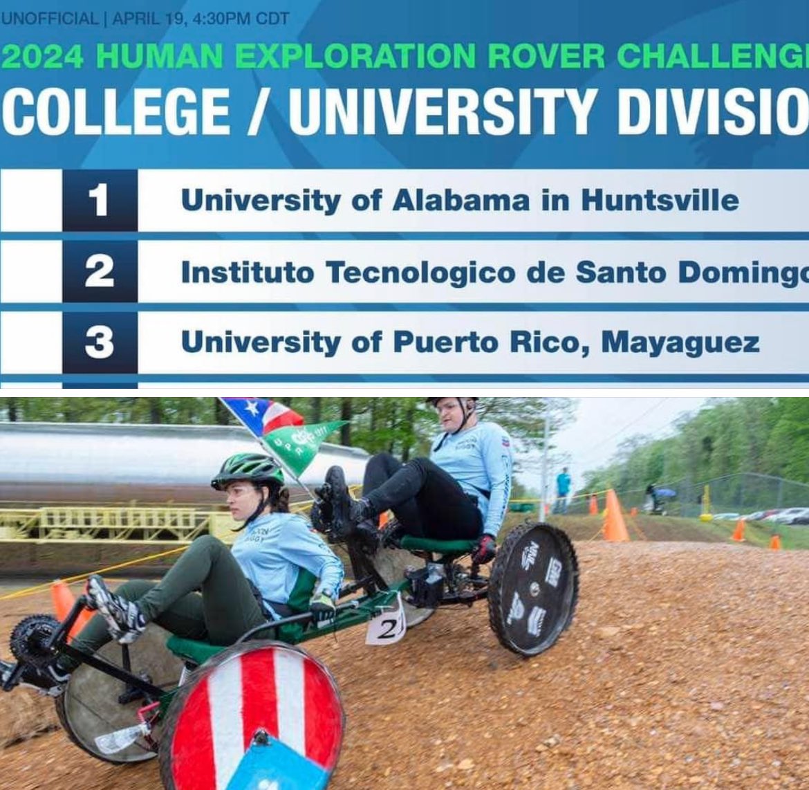 ¡Felicitaciones a los equipos de Dominicana y Puerto Rico que obtuvieron el 2do y 3er lugar en el NASA Exploration Rover Challenge! 
Enlace: nasa.gov/learning-resou…