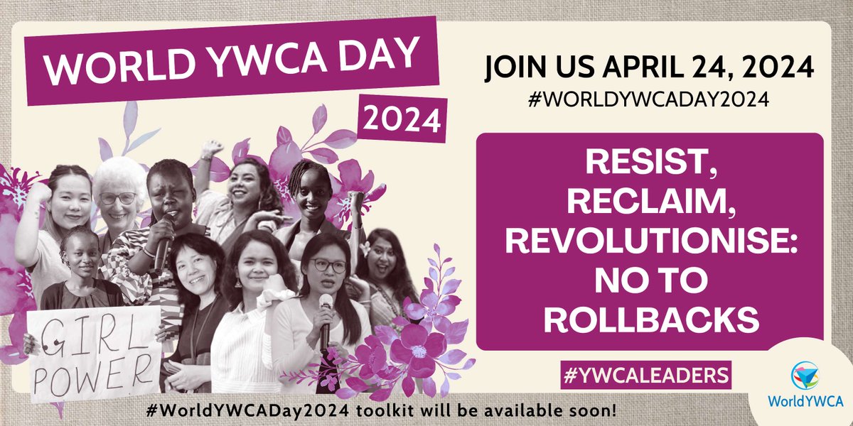 🎉The #worldywcaday2024 Toolkit is available in English, French & Spanish! Power up your campaigns with key messages, mobilise with strategies, amplify online voice with social assets. Together, let's resist, reclaim & revolutionise for gender equality! cutt.ly/Nw7Skmhs