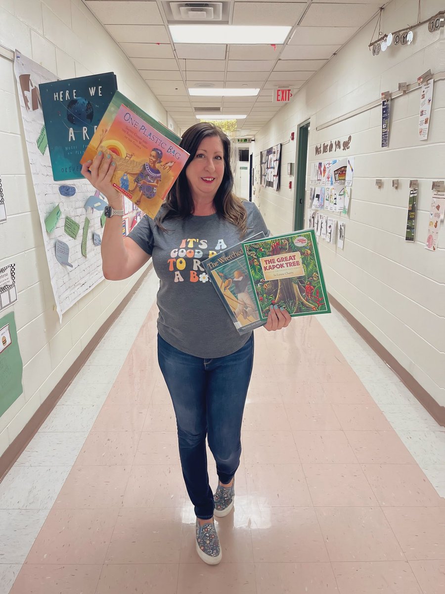 This week’s #classroombookaday @Mrsyates272 Here We Are @OliverJeffers The Water Princess @peterhreynolds  One Plastic Bag @Miranda_Paul The Wretched Stone, The Great Kapok Tree @ecoauthor @PrideRidge #read #picturebooks #EarthDay2024