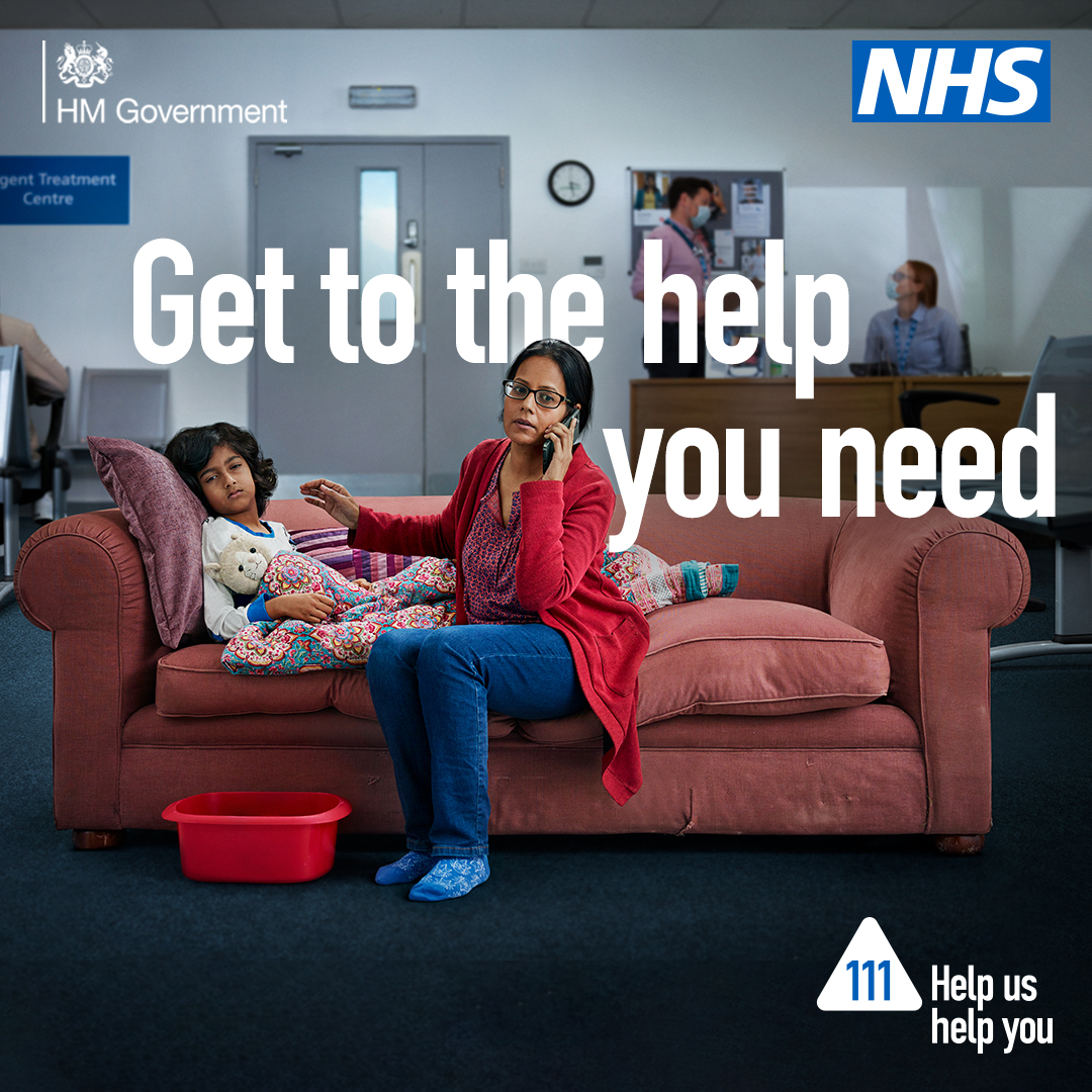 If you need urgent medical help, but you're not sure where to go, use 111 to get assessed and directed to the right place for you.​ Call, go online or use the NHS App.