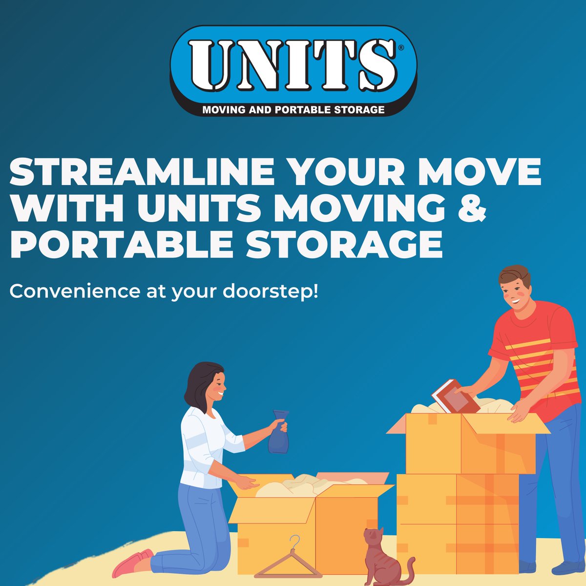 Ready to simplify your move? 📦✨ With UNITS Moving & Portable Storage, convenience comes to you! Say goodbye to the hassle of traditional moving and hello to seamless transitions. Let us streamline your move today.