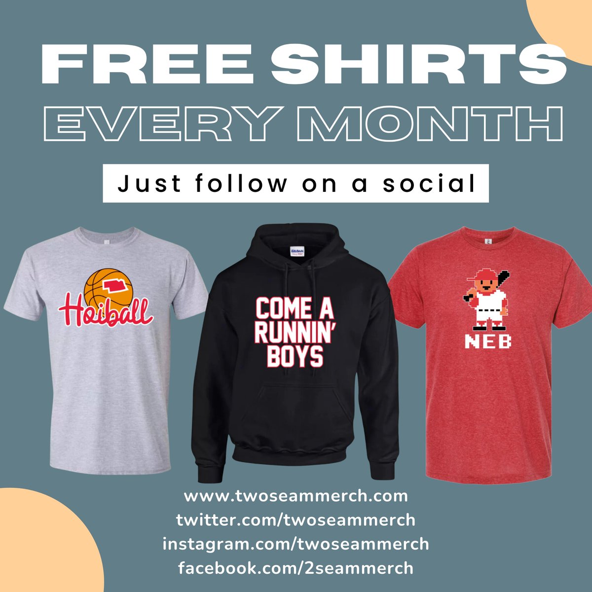 Every month I will pick out of the list of followers on socials and giveaway a shirt. Just for fun and as a thank you for following. Once you follow the first time, you're in the drawing every month. I'll draw it during the first week of every month. Thanks for following! #GBR