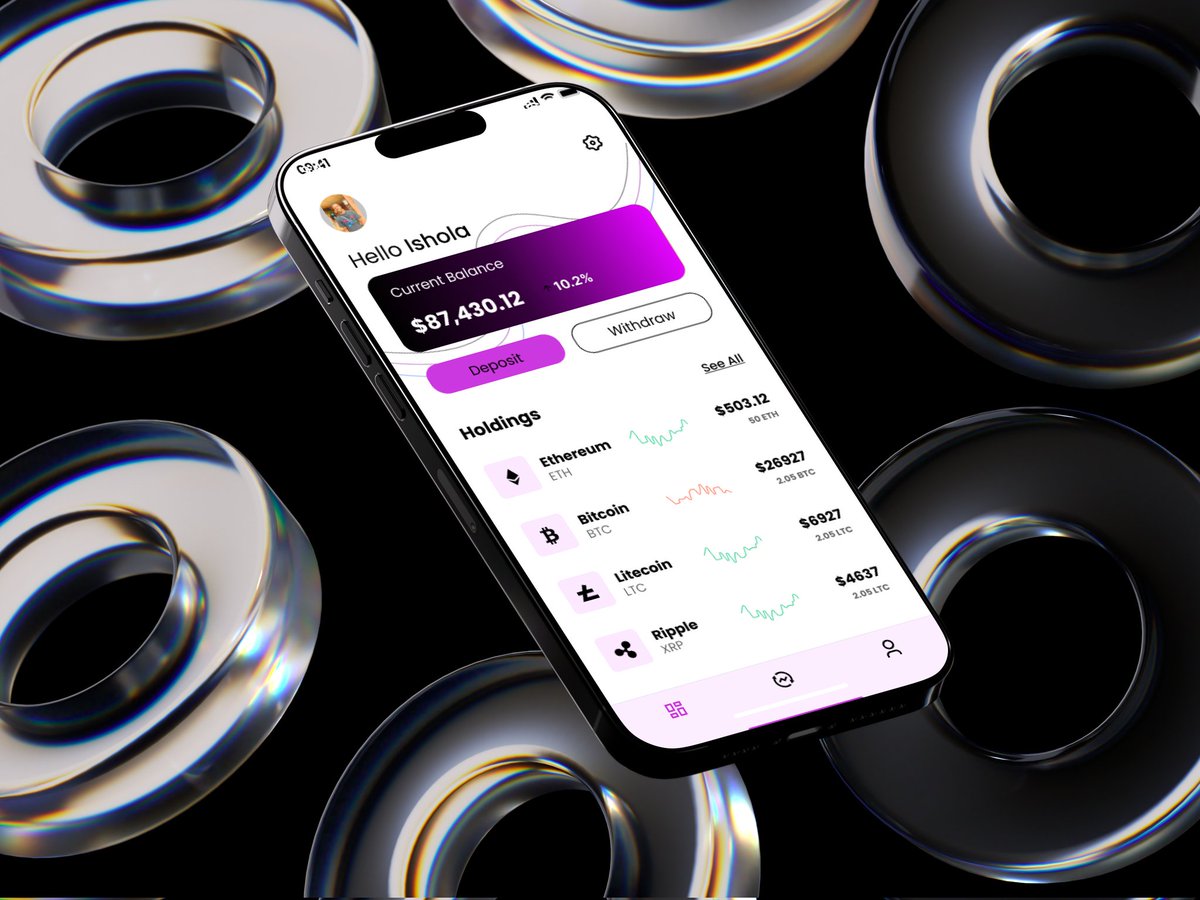 GaniyyNafiu's tweet photo. Day 15 of my #36daysofdesign:
Hey everyone, thrilled to share a replicated light mode of crypto mobile app! Your thoughts and feedback are greatly appreciated. Thank you for your support!
#buildinginpublic
#Crypto https://t.co/YSXWV5KFbg