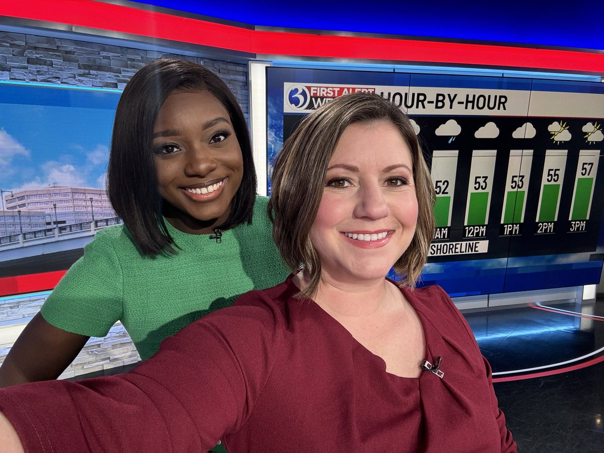 First Saturday morning in the books with Alleah Red! Don’t forget, we have one more newscast from 9-10am! See ya and the exiting rain by then!! @WFSBnews
