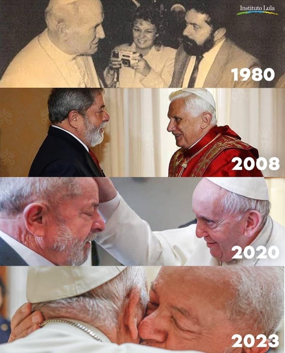 PedroRonchi2's tweet photo. O Lula vai perseguir cristãos. O Lula com o líder dos cristãos desde 1980. https://t.co/jW1ZLZEpLA