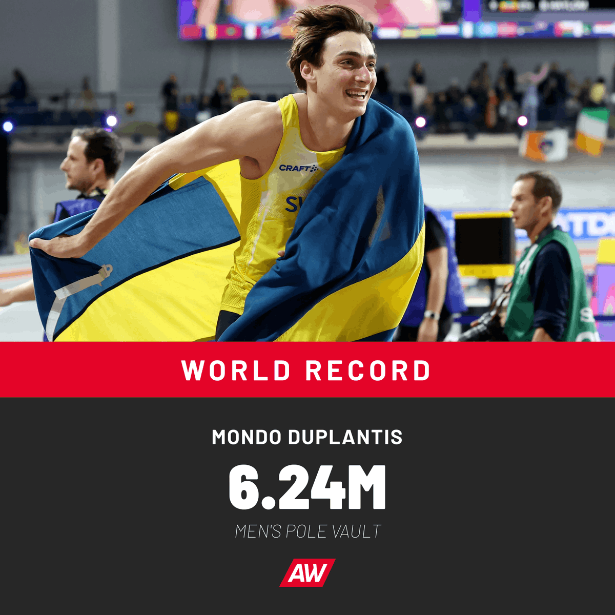 WORLD RECORD Mondo Duplantis does it yet again 🔥 In his opening outdoor meeting of the 2024 season, the Swedish pole vaulting superstar has just broken his world record with 6.24m at the Xiamen Diamond League 🤯 Reaching for the stars 💫