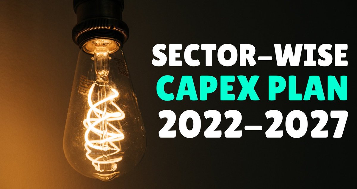 𝗦𝗘𝗖𝗧𝗢𝗥 𝗖𝗔𝗣𝗘𝗫 𝗣𝗟𝗔𝗡🎉

▫️Do you have portfolio allocation to these sectors considering the size of Capex is planned in each one of them?

▫️Which sector do you have the most allocation in your portfolio?
- Mine is Defense, Power & Piccadilly Agro 😉

Here's the Capex