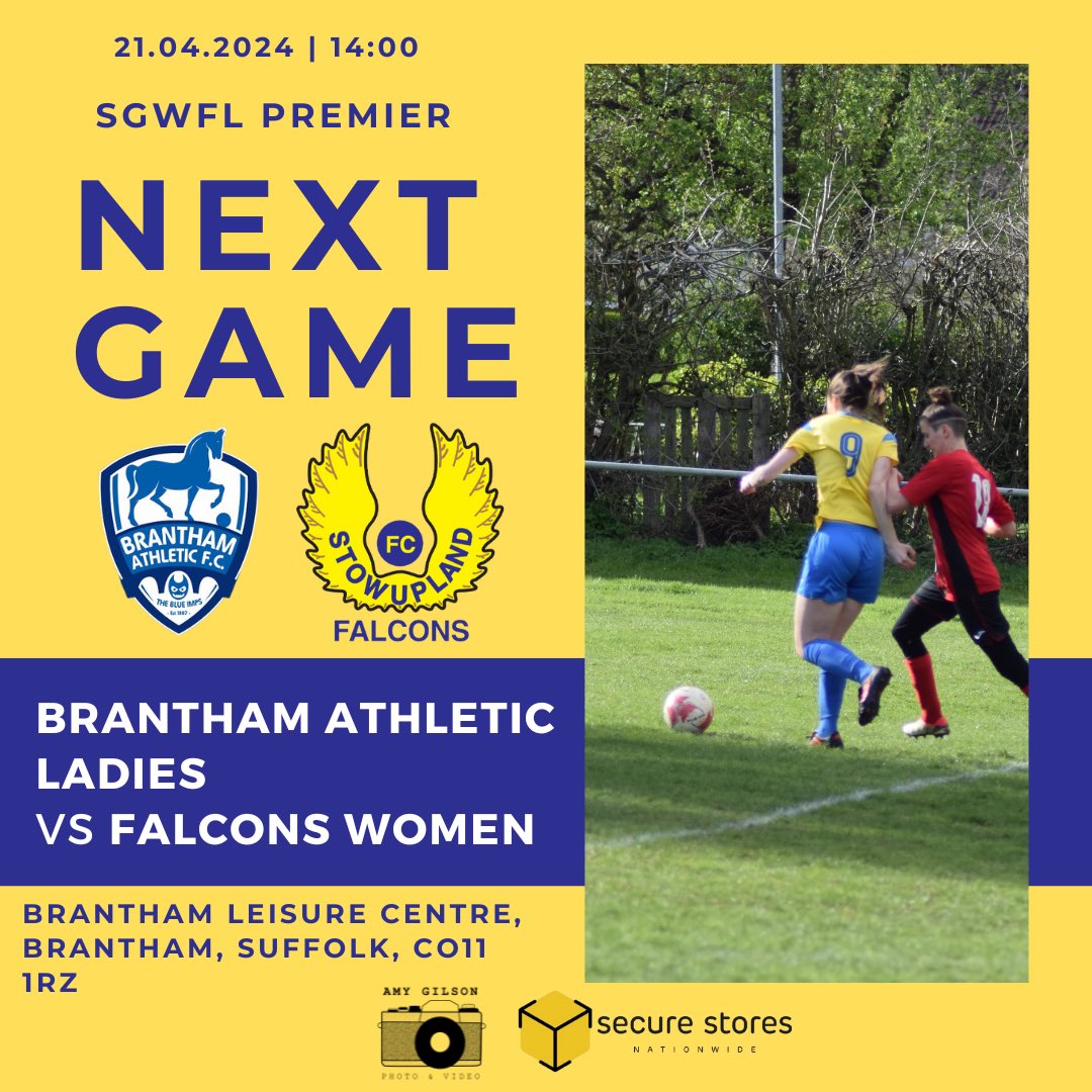 Games are coming thick and fast now! Two more games in the adult section this weekend. The 1st team host high flying Henley and the Women travel to Brantham Athletic #SFFC 🟡🔵