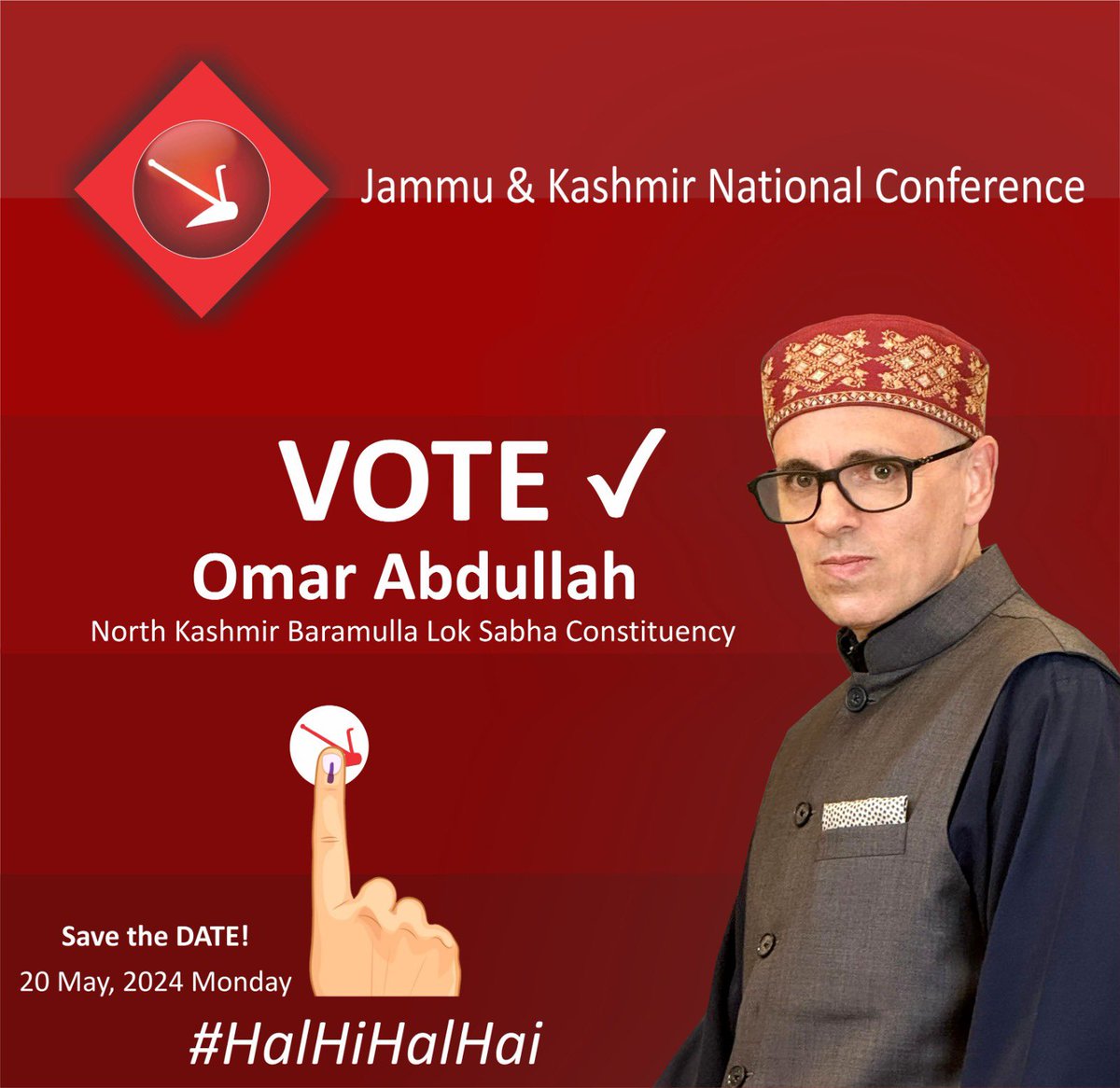 20th May - Save the Date! #NorthKashmir Our Rights, Our Dignity! EXPRESS YOURSELF - through the medium of your VOTE! #OmarAbdullah