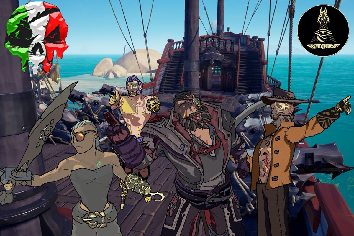 scalmanati's tweet image. Good gold and glory, fellow pirates! How are your sea robberies going?
The Rowdy Pirates wish you wind in your sails!

Buon oro e gloria, compagni pirati! come stanno andando le vostre ruberie per mare?
I Pirati Scalmanati vi augurano vento in poppa!