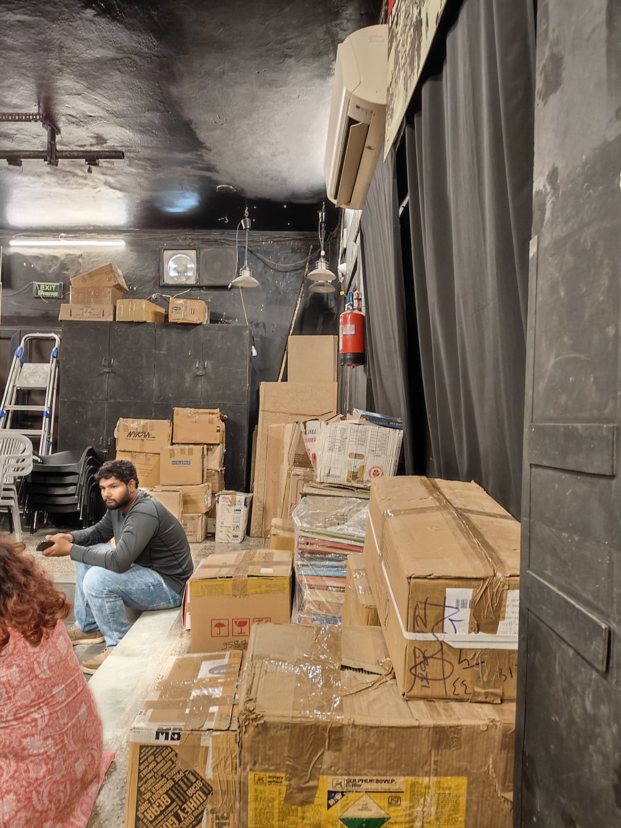 MaydayBookstore's tweet photo. Volunteers have arrived at the MayDay Bookstore to help us set up the stage for 1st May. We hope all of you are as excited as we are!

#maydaybookstore #mayday #labourday #leftwordbooks https://t.co/es0Ikr4UQa