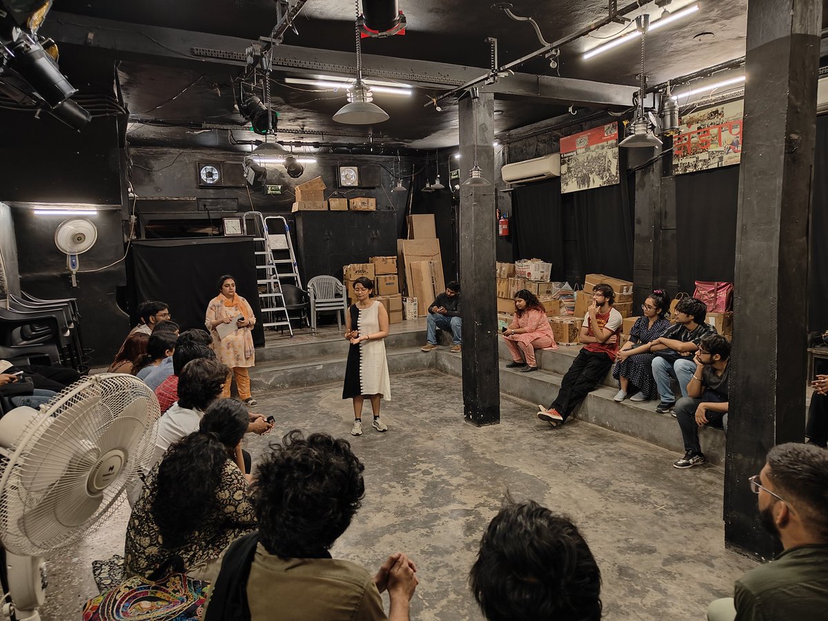 MaydayBookstore's tweet photo. Volunteers have arrived at the MayDay Bookstore to help us set up the stage for 1st May. We hope all of you are as excited as we are!

#maydaybookstore #mayday #labourday #leftwordbooks https://t.co/es0Ikr4UQa