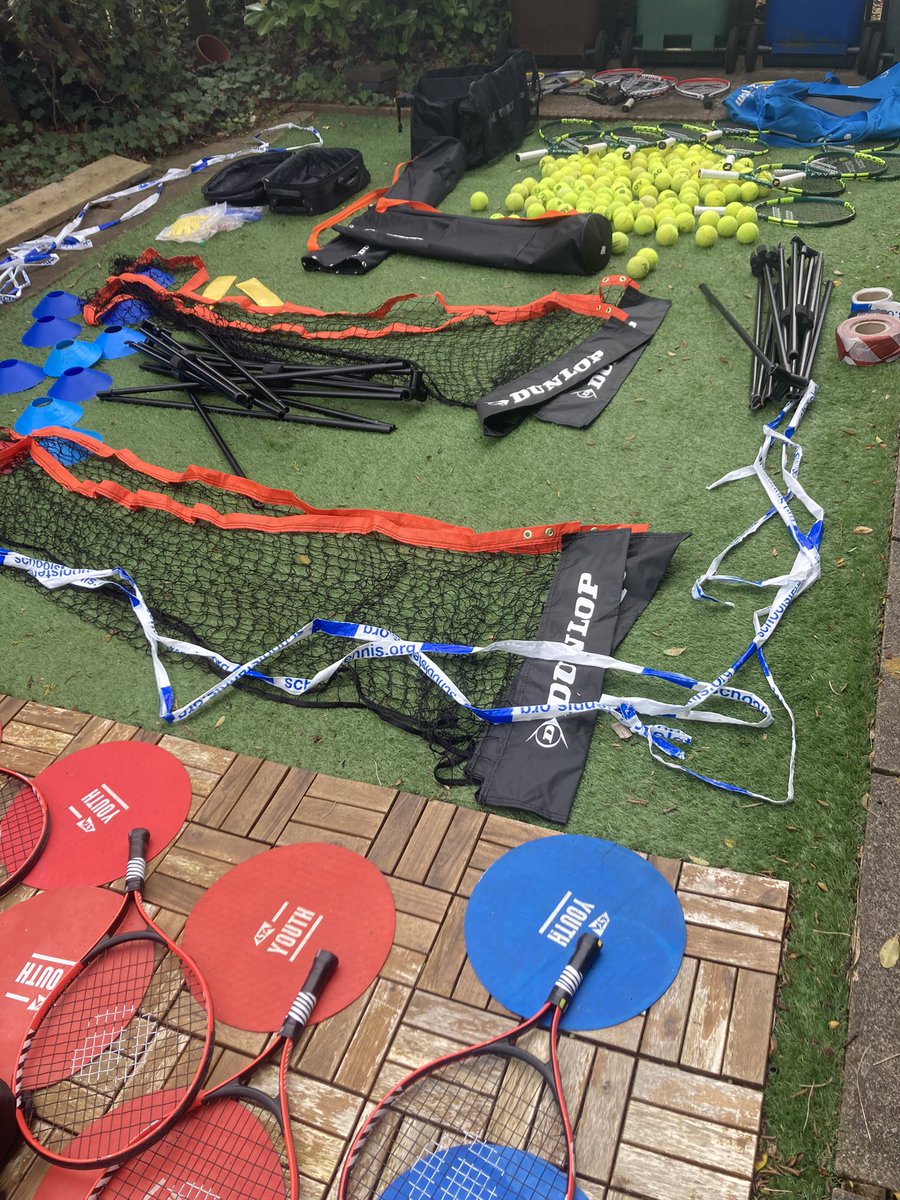 Drying kit ahead of Family Fun Days in @prestoncouncil tomorrow! @wedotennisuk @WDT4Disability