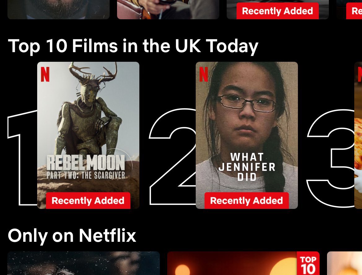 Zack Snyder’s #RebelMoonPartTwo The Scargiver is the #1 movie on Netflix in the USA and UK today. The film is brilliant, and a wonderful 2hr Netflix original. Watch it now!