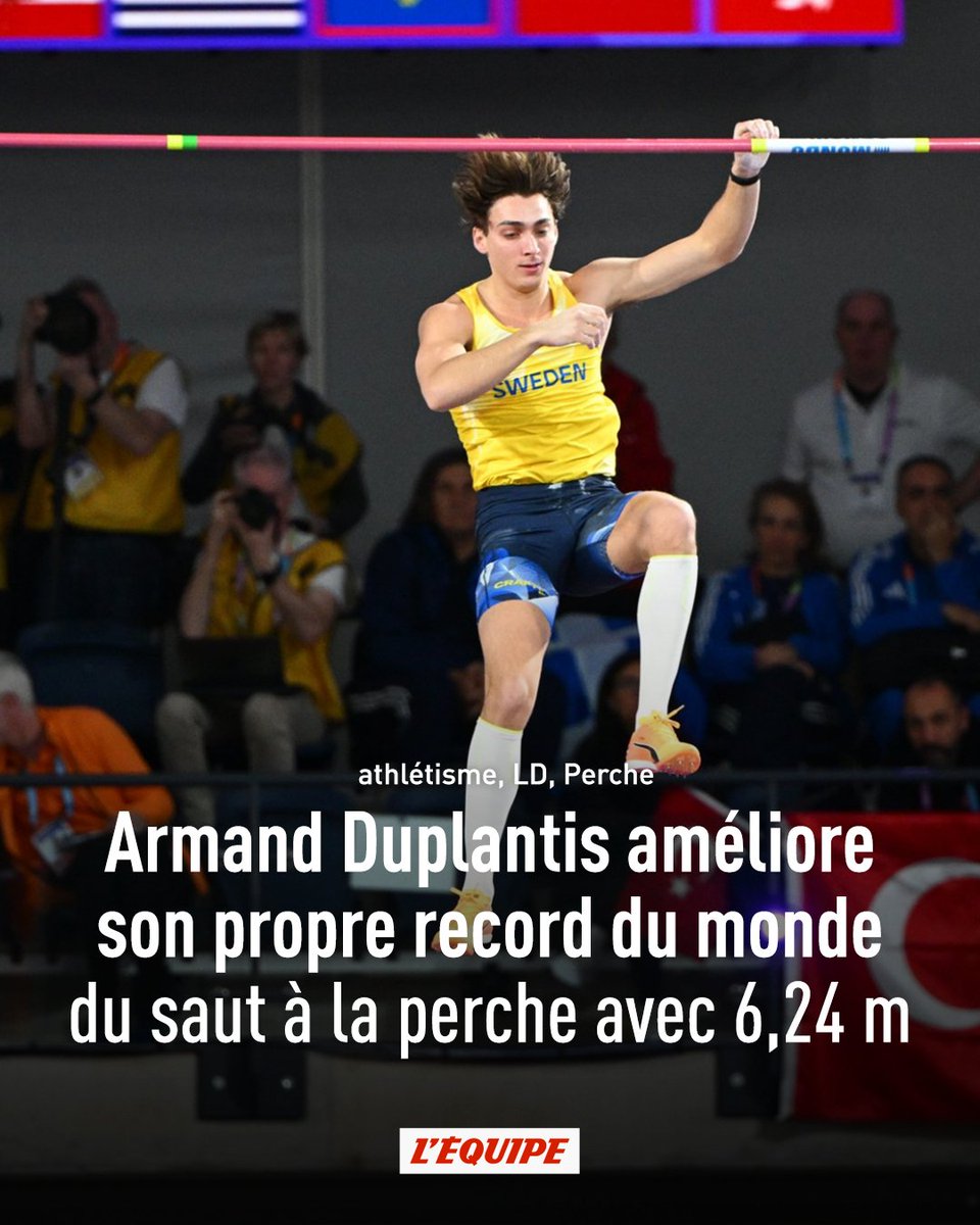 Pour son premier meeting de la saison à Xiamen en Chine, le Suédois a amélioré son propre record du monde du saut à la perche avec un saut à 6,24 m dès sa première tentative > ow.ly/eeuz50RknpB