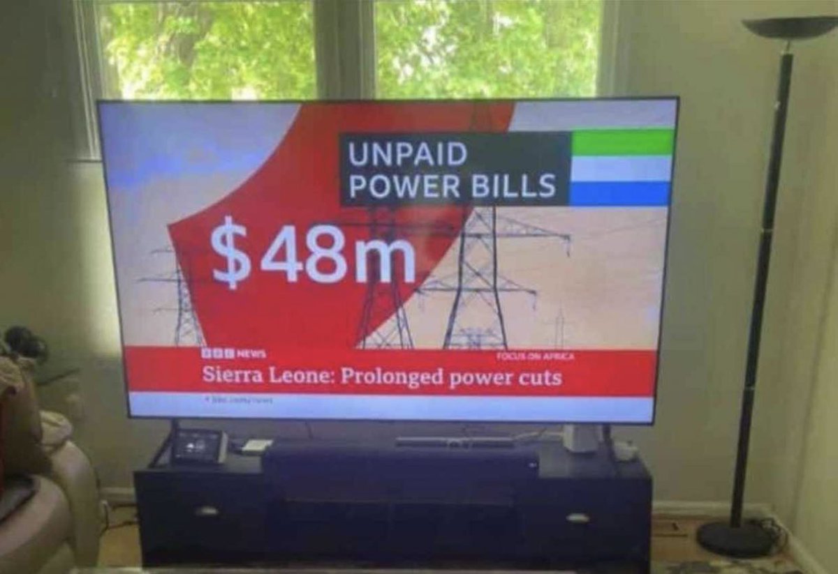 WShakurr's tweet photo. @PresidentBio you once called the uninterrupted light provided by @APCofficial2023 cosmetic. Today, even that cosmetic light you condemned you could not maintain but rather making life difficult more for citizens who rely on power supply to make ends meet. #SaloneX #Doomnation https://t.co/Jsn2tHeFJ5