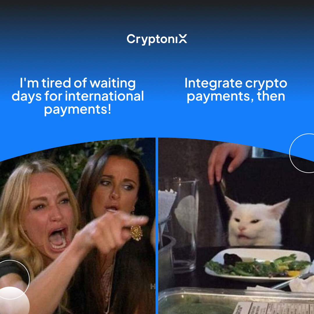 We've got a purr-fect solution! Say goodbye to waiting and hello to instant #payments with #crypto! 🚀😺

#bitcoin #altcoin #AltCoinSeason2024 #cryptopayments #PaymentSolutions #paymentgateway #ecommerce