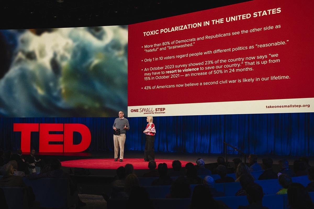 Our @StoryCorps founder Dave Isay spoke at this week’s big @TEDTalks gathering in Vancouver, discussing the problem with toxic polarization tearing our nation apart … and how we can begin strengthening America one conversation at a time with our One Small Step initiative.