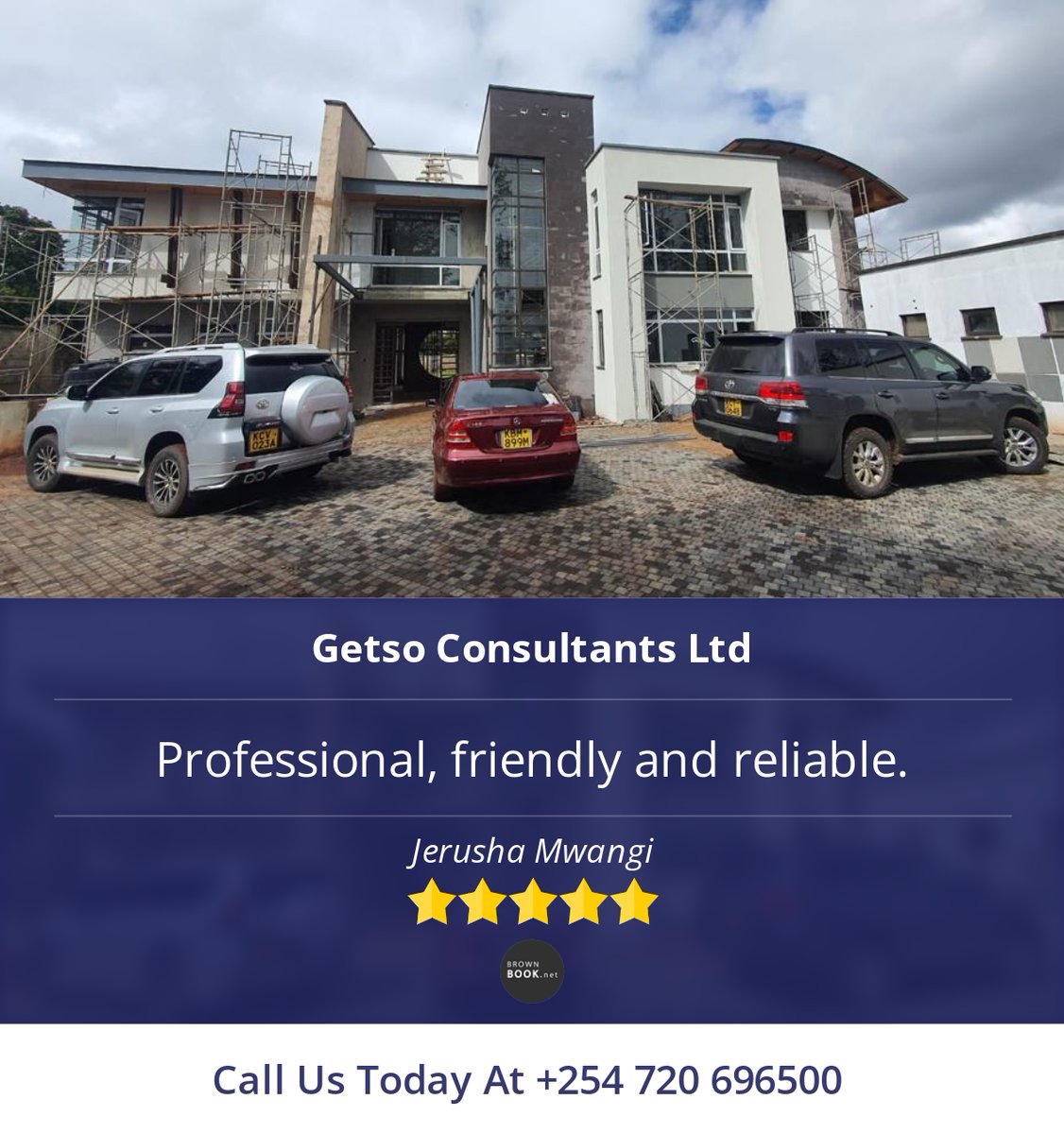 5 Star: Jerusha M. "Professional, friendly and reliable."