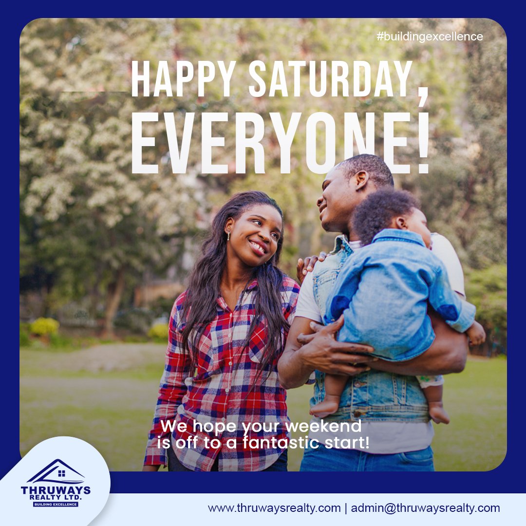 Happy Saturday, everyone! 🌞 Whether you're out exploring new neighborhoods or enjoying a relaxing day at home, Thruways Realty is here to help you find your dream home. #SaturdayVibes #ThruwaysRealty