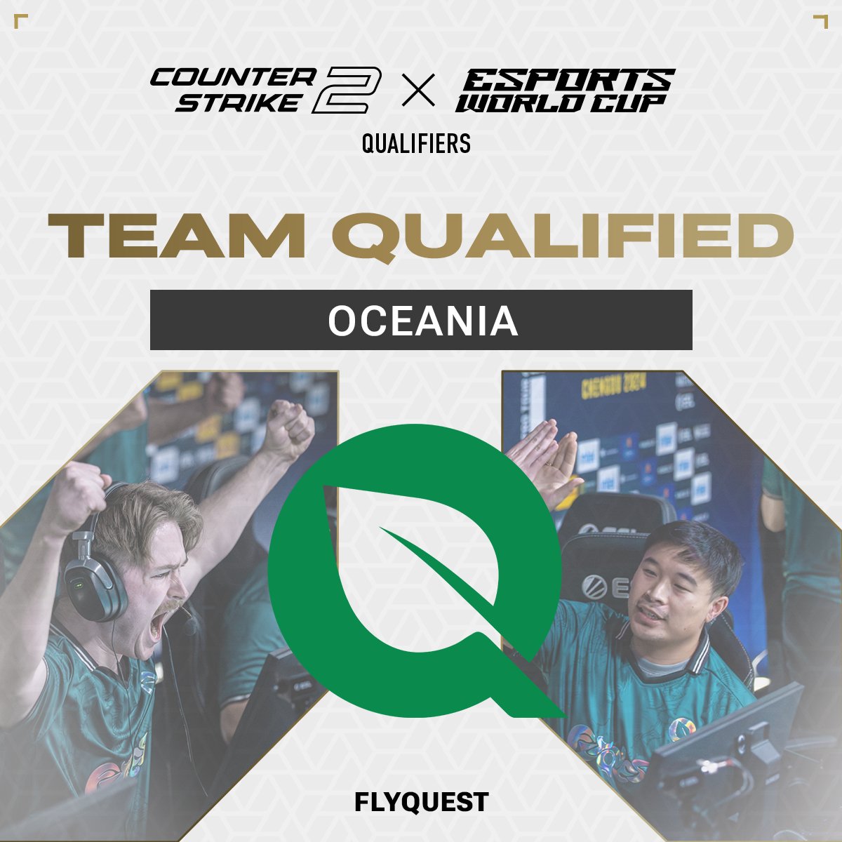 Congratulations @FlyQuestCS 🥳🎊 They have qualified for the CS2 #EsportsWorldCup by winning the Oceania Qualifier!