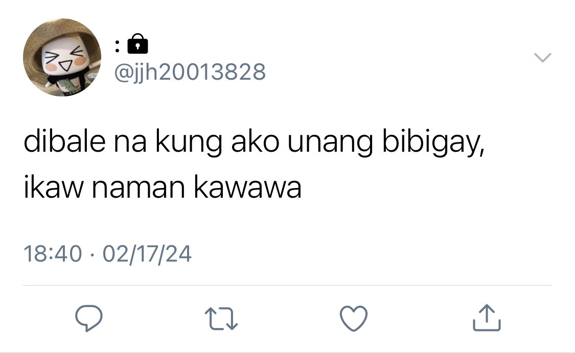tyongxiv's tweet photo. [ 130POI ] — wag pre sayo ako pumusta e tatagan mo lang https://t.co/NrdF3dBnGY