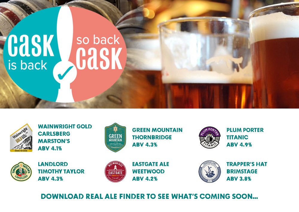 On the bar today!
Beer Board: realalefinder.com/beerboard/?the…
#CaskIsBack @MarstonsPLC @thornbridge @TitanicBrewers @TimothyTaylors @weetwoodales @BrimstageBeer 
#RealAleFinder