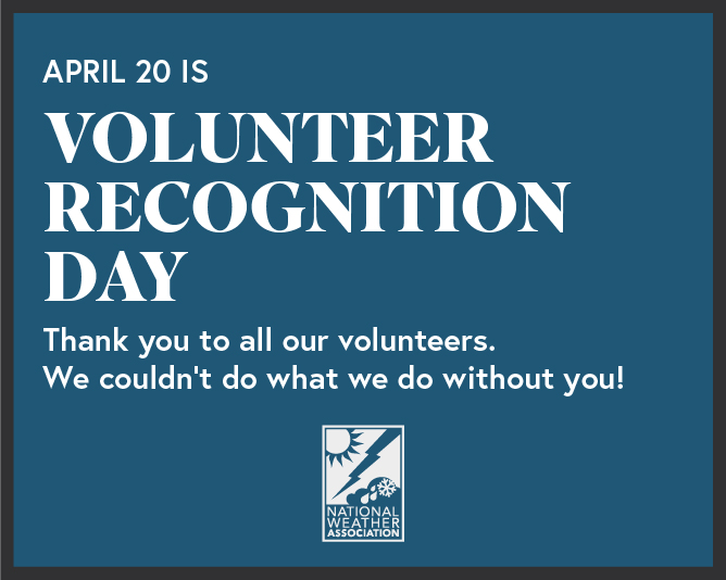 CHEERS to our volunteers during National Volunteer Week! Organizations can't thrive without the gift of time from dedicated individuals members like yourselves. We want to thank you not only this week but all year for being an instrumental part of the NWA. - Pres. Bryan Karrick
