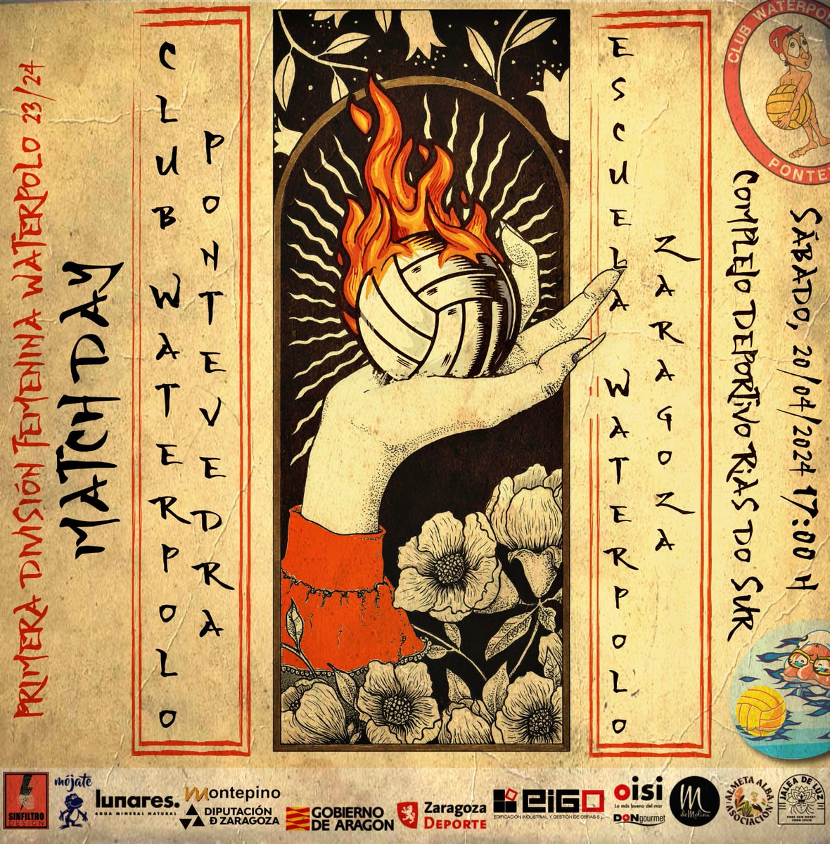 E.WP.ZARAGOZA (@ewpzgz) on Twitter photo 🤽🏻♀️MATCH DAY🤽🏻♀️
📅20/04/2024
⏰ 17:00 h
📍 Piscina CD Rivas de Sur
Partido de la
J21 de Primera División Femenina Nacional
<a href="/WP_Pontevedra/">Waterpolo Pontevedra</a>
🆚
EWZ
#somosescuelasolosequipo
<a href="/Montepino_Logis/">Montepino</a>
<a href="/zaragozadeporte/">Zaragoza Deporte</a> <a href="/Fanaragon/">FANARAGON</a>
<a href="/DPZaragoza/">Diputación de Zaragoza</a>
<a href="/GobAragon/">Gobierno de Aragón</a>
<a href="/ardeportes/">Aragón Deporte</a>
#eigoconstrucciones 🤽🏻♀️MATCH DAY🤽🏻♀️
📅20/04/2024
⏰ 17:00 h
📍 Piscina CD Rivas de Sur
Partido de la
J21 de Primera División Femenina Nacional
<a href="/WP_Pontevedra/">Waterpolo Pontevedra</a>
🆚
EWZ
#somosescuelasolosequipo
<a href="/Montepino_Logis/">Montepino</a>
<a href="/zaragozadeporte/">Zaragoza Deporte</a> <a href="/Fanaragon/">FANARAGON</a>
<a href="/DPZaragoza/">Diputación de Zaragoza</a>
<a href="/GobAragon/">Gobierno de Aragón</a>
<a href="/ardeportes/">Aragón Deporte</a>
#eigoconstrucciones