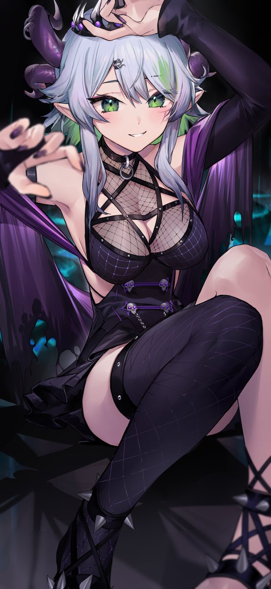 💚💜 Daily Random Froot Fanart #Lichcraft (#58) "Princess of the Underworld" 💜💚

#Apricot #Froot #VShojo #VShojoArt 

(art by @/NeonBeat619)