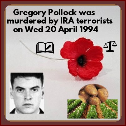 @OnThisDayPIRA @News_Letter @derryjournal Gregory Pollock: A Uni graduate - policeman, who a few days before had found time to help with a few drills of potatoes, on the family homestead. 
'What you offer is a graveyard not only of the people you murder, but a graveyard of ideals'-Dr McMullan
Father injured by IRA, 1972.