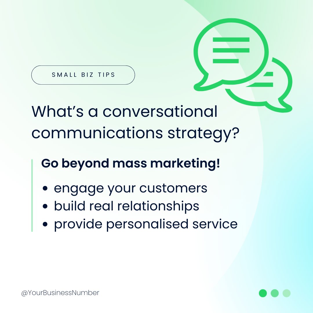 What's a conversational communications strategy, and why does your business need one? yourbusinessnumber.com/blog/conversat… #SmallBusinessSaturday