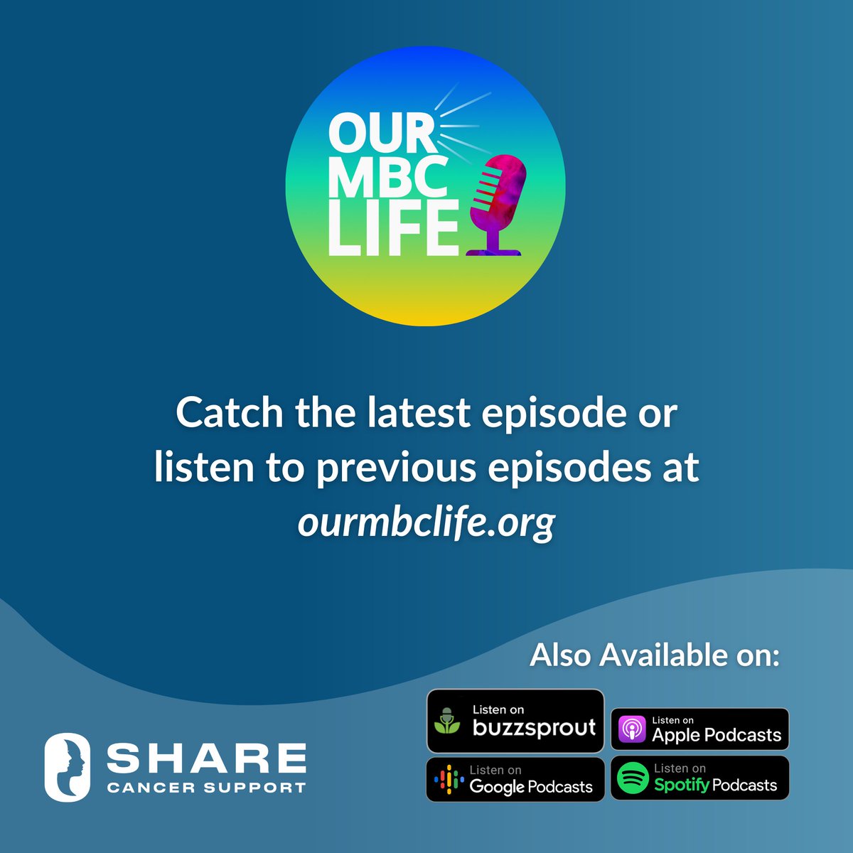 🎙️ Tune into 'Our MBC Life' podcast, brought to you by SHARE Cancer Support. It’s where we, living with metastatic breast cancer, share our real experiences alongside experts. 💖 Because no one should navigate #MBC alone. #OurMBCLife #MBCSupport