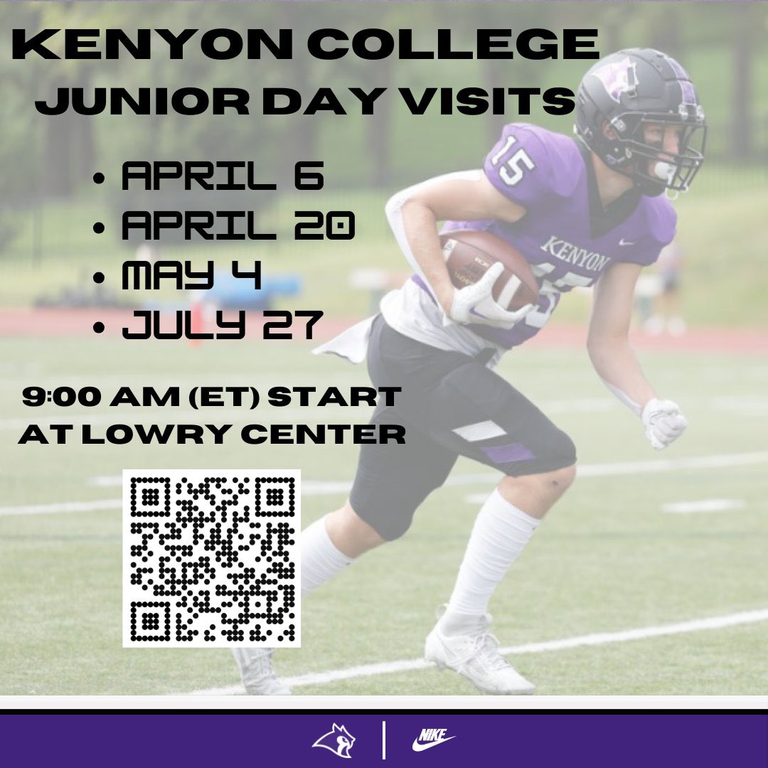 Practice #12 yesterday and 20+ juniors on campus this morning to experience @KenyonFootball #Owls