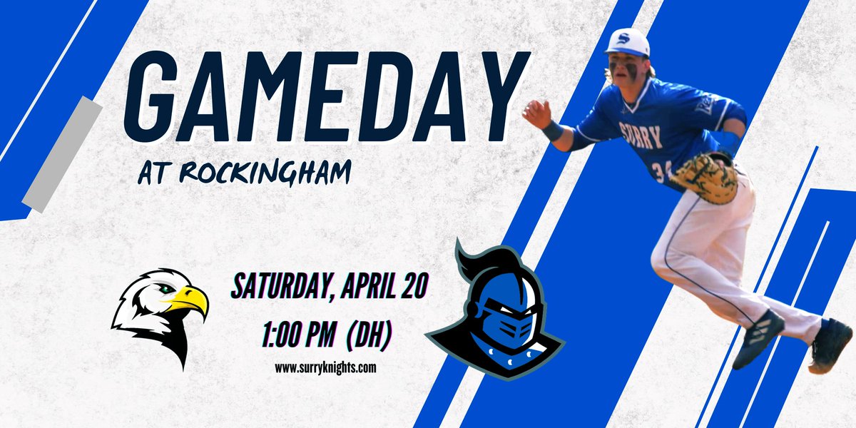 Surry baseball travels to @RCCEagsBaseball on Saturday for a doubleheader starting at 1:00 pm.