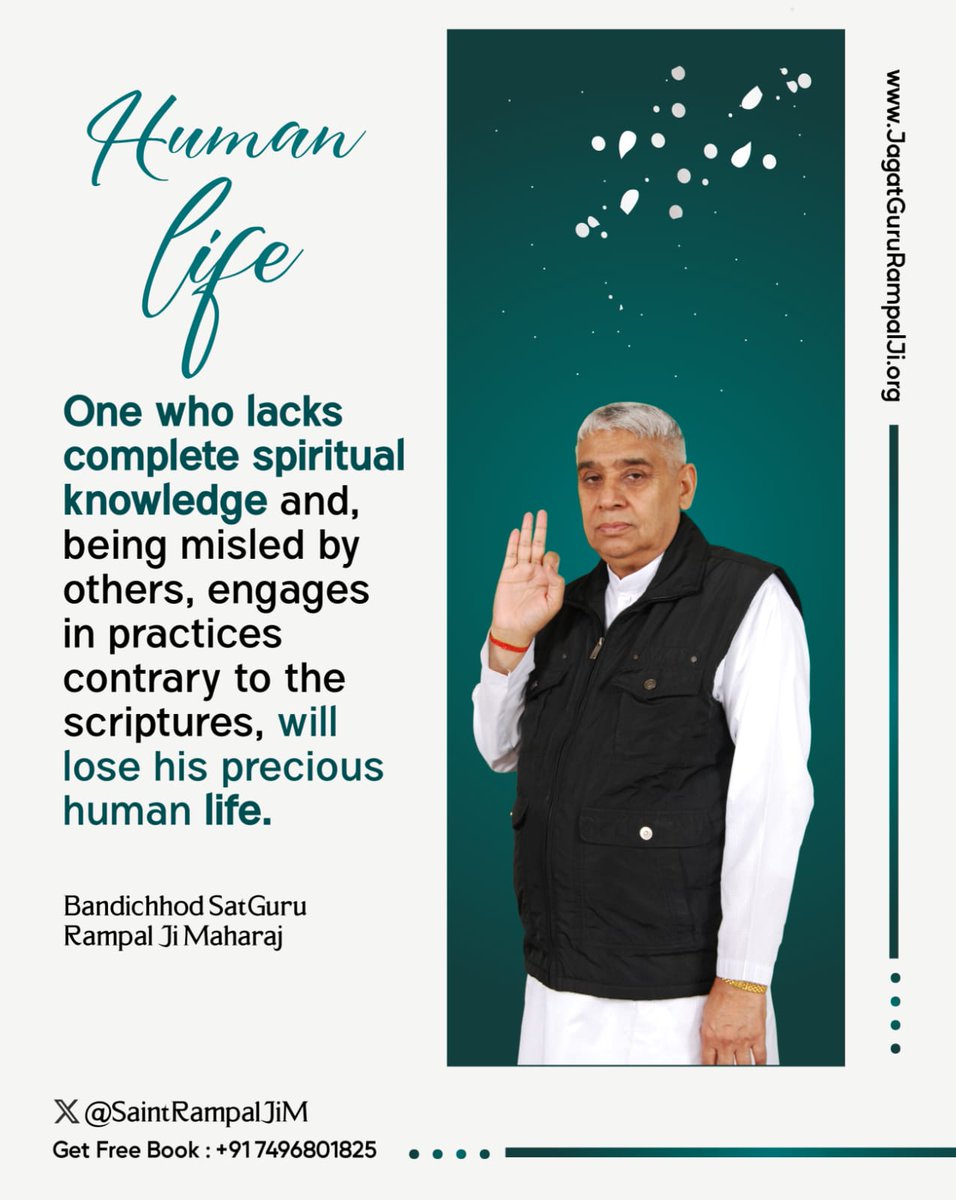 #SaturdayThoughts
One who lacks complete spiritual knowledge and, being misled by others, engages in practices contrary to the scriptures, will lose his precious human life.