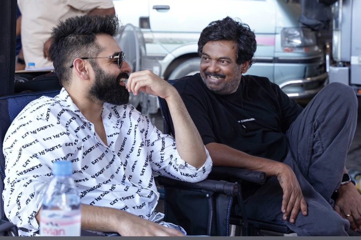 Ustaad @ramsayz & #PuriJagannath From The Set's Of #DoubleISmart 🥵🥵🥵 #RAmPOthineni #RAPO